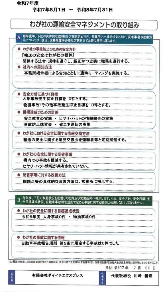 令和7年安全マネジメント